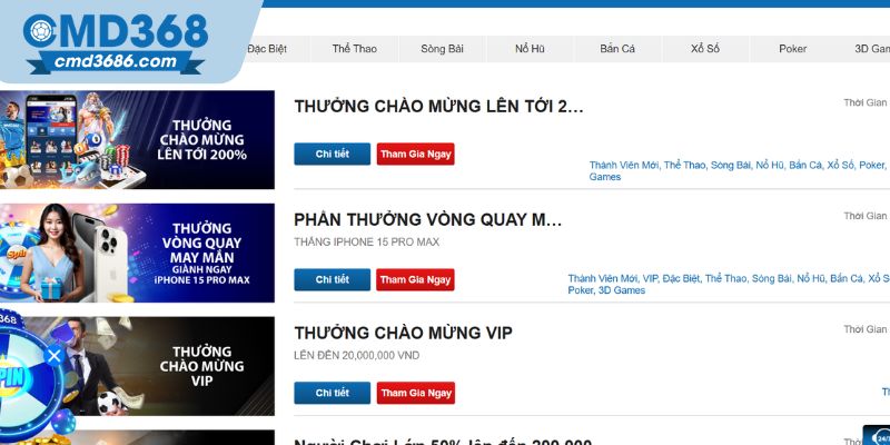 Khuyến mãi đa dạng