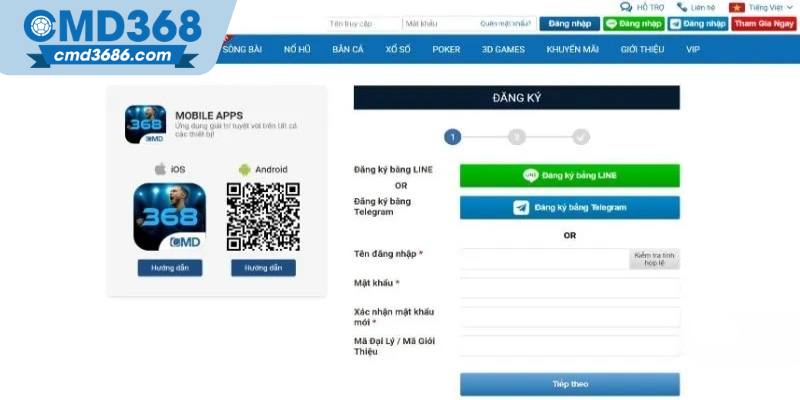 Thông tin sơ lược về đăng ký CMD368